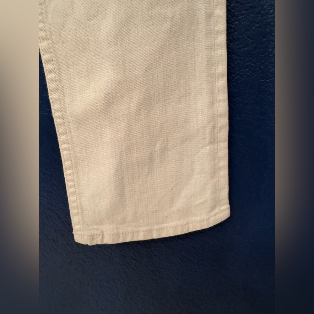 MOTHER High Waisted Rider Skimp Act Natural Women's Cream Cotton Jeans Size 23 - Picture 9 of 13